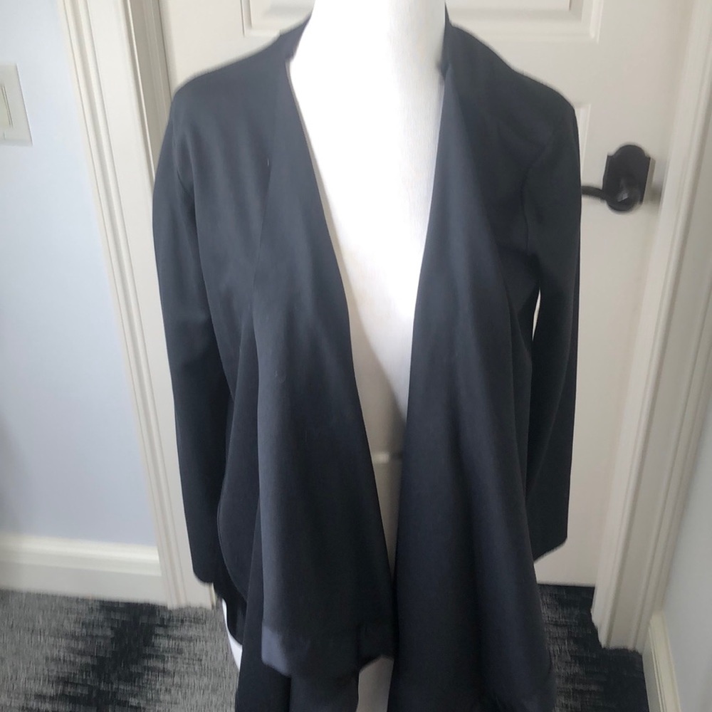 Zara black long sleeve cover up top